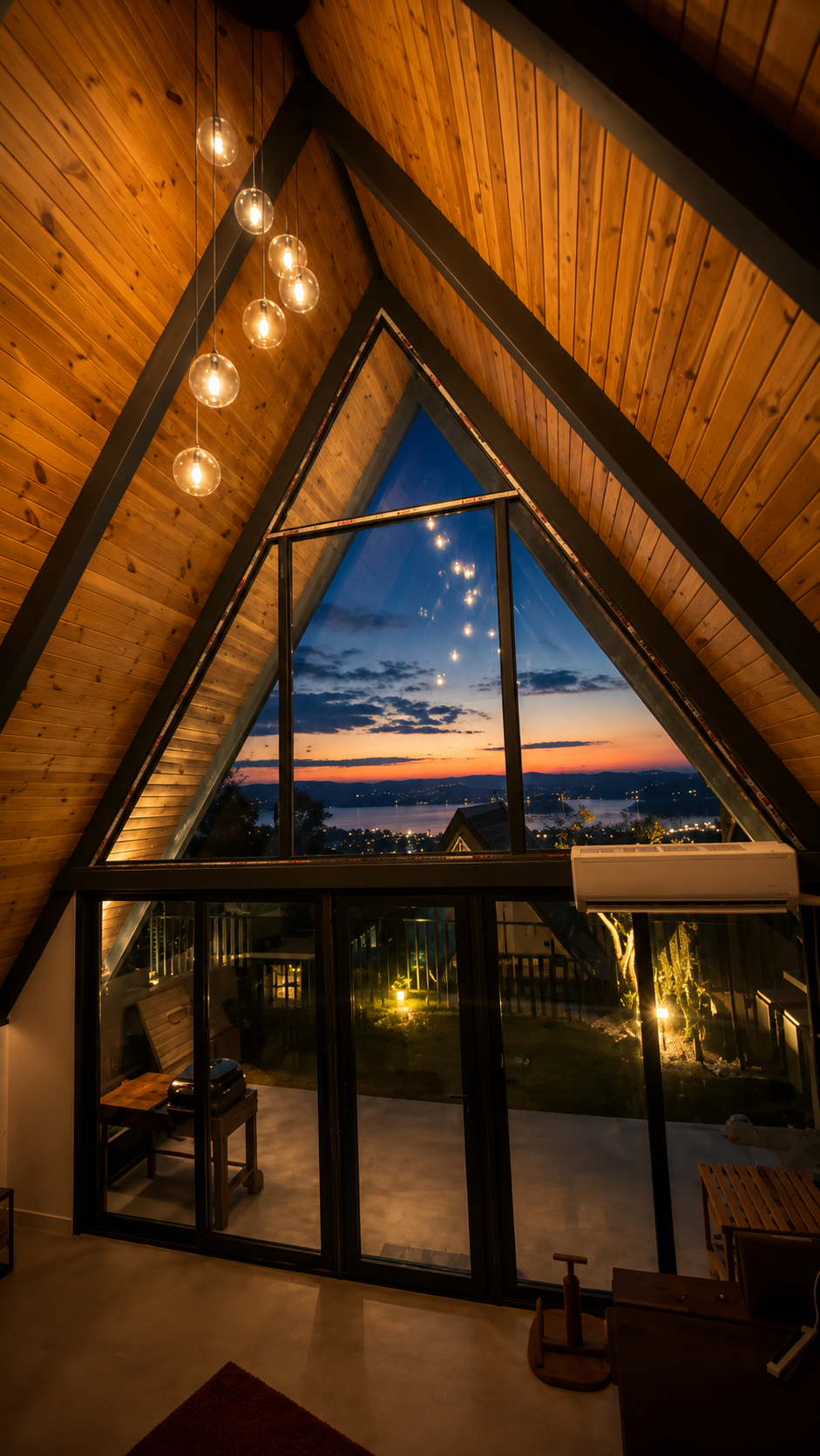 Lake Vista Modern Ahşap İç Mekan